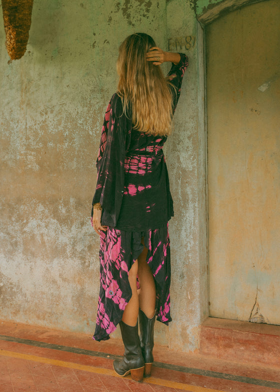 Kimono Wrap Dress - Royal