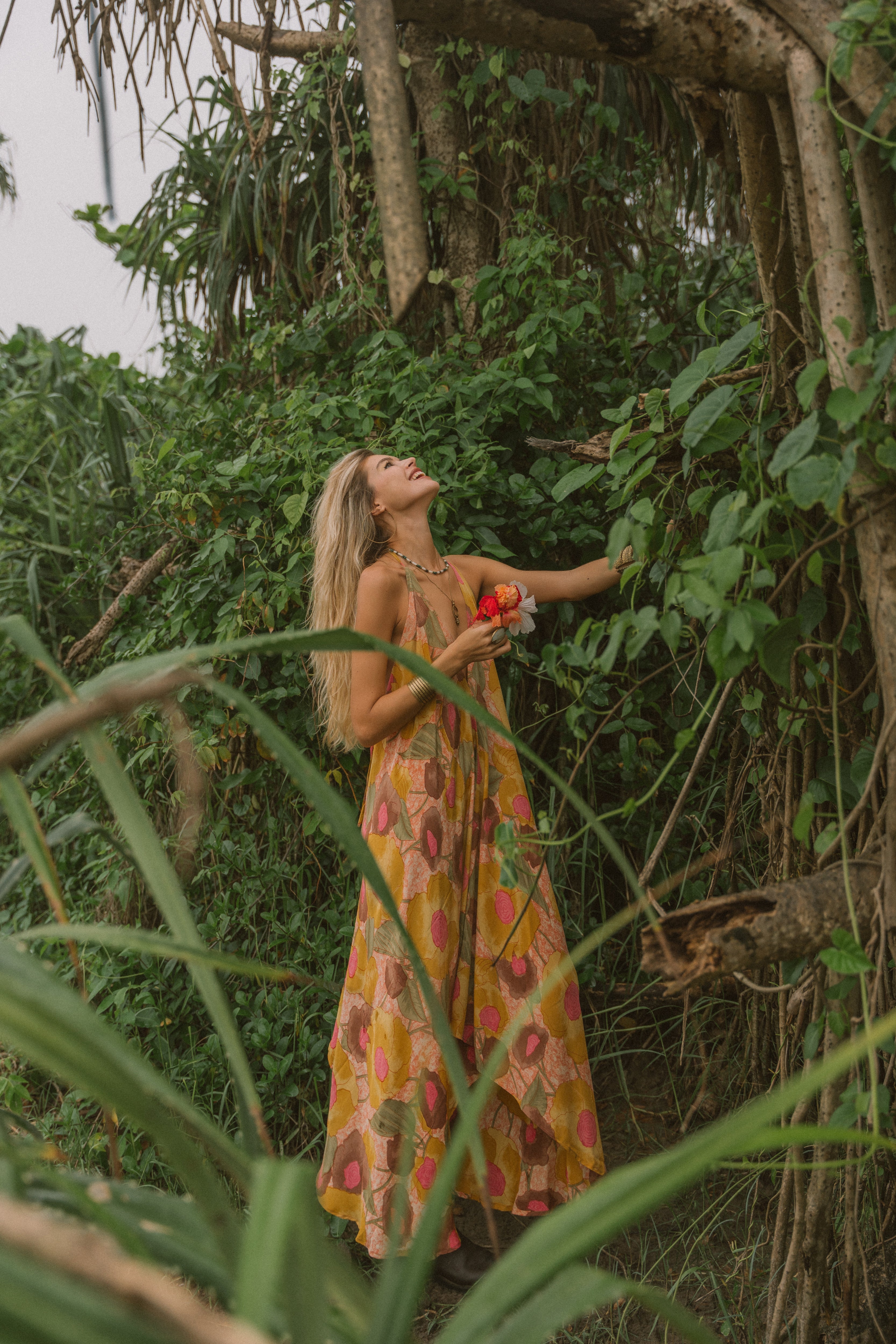 Sun Child Classic Silk Dress - Passionfruit