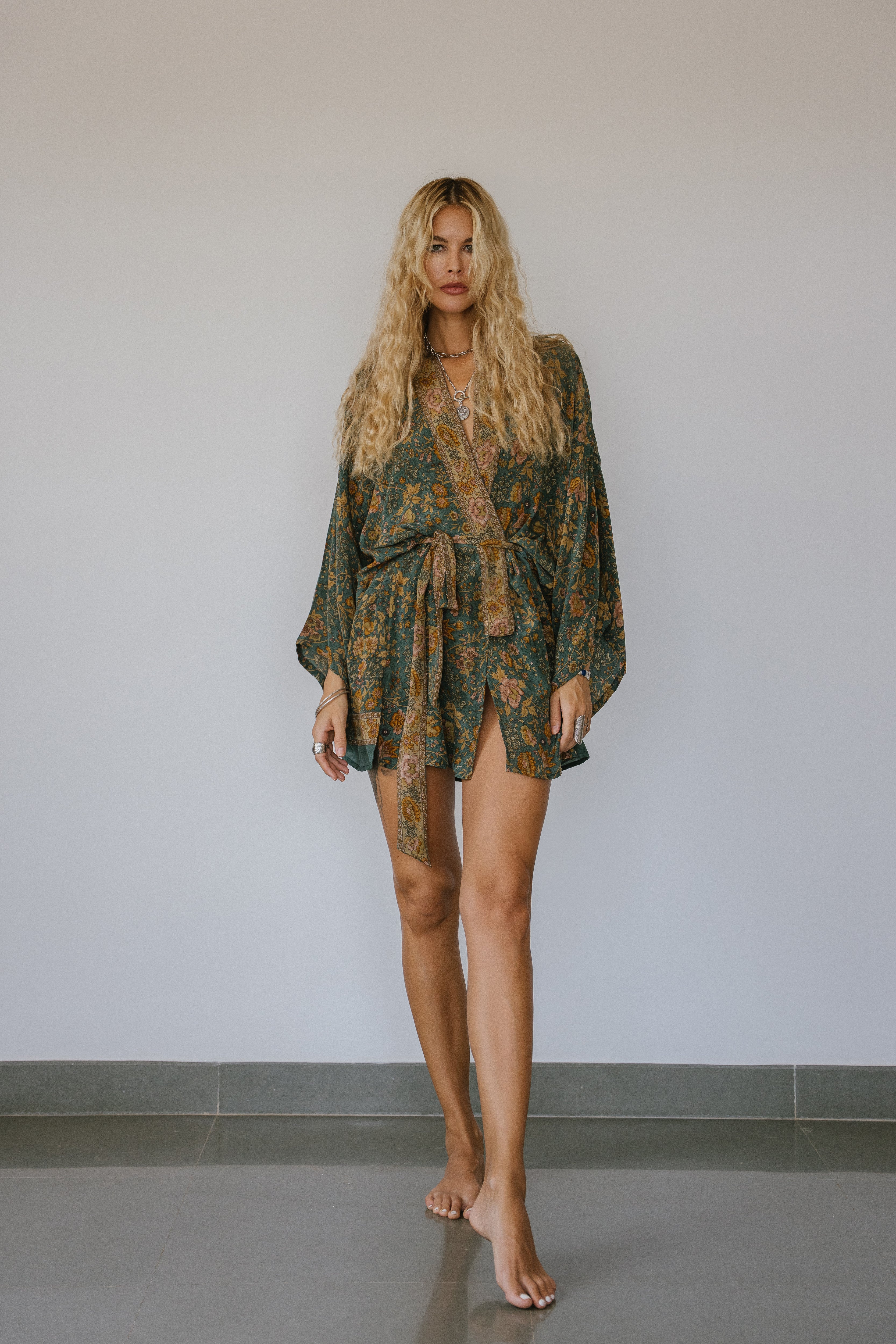 Kimono Wrap Dress - Sterling