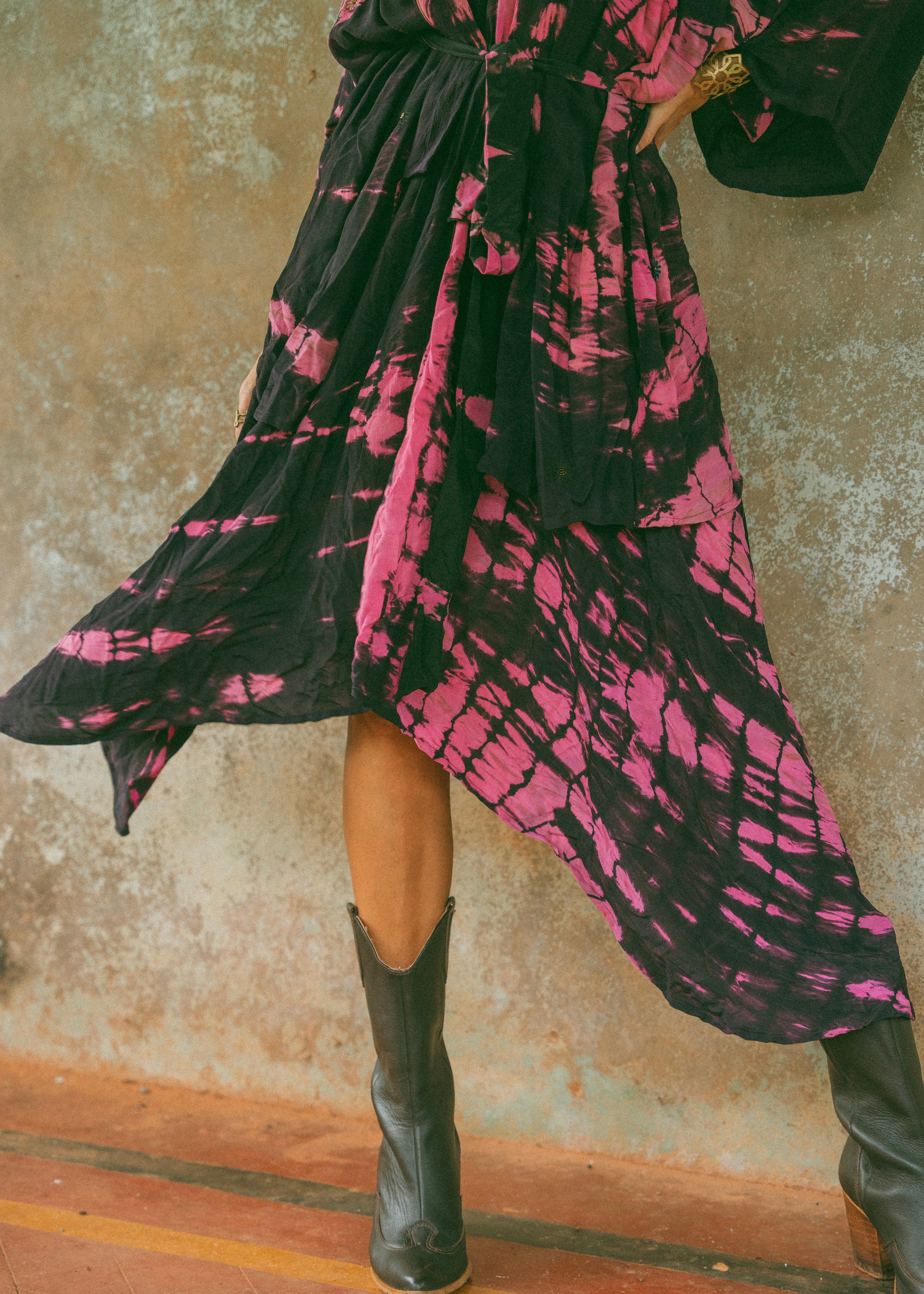 Kimono Wrap Dress - Royal