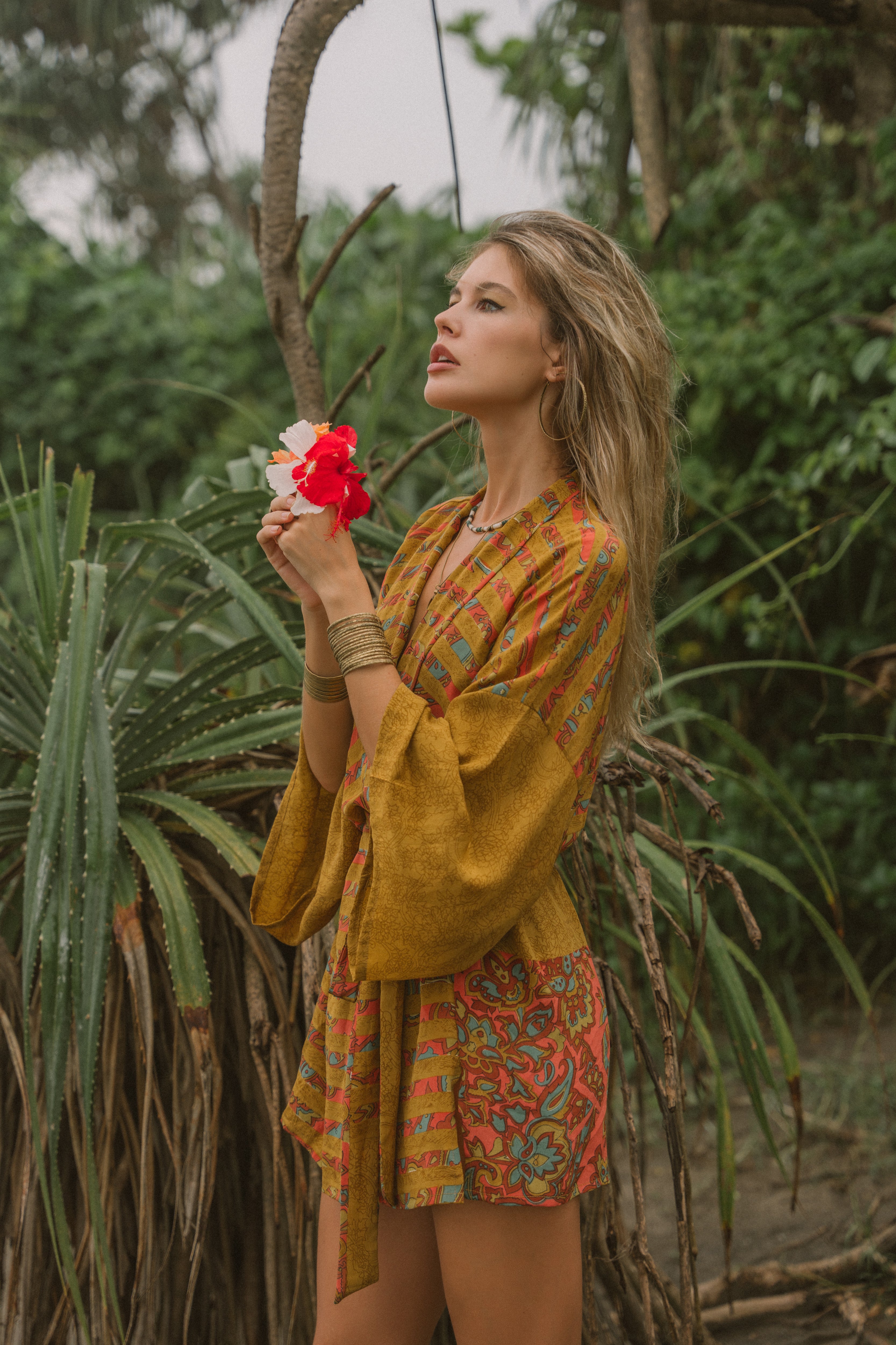 Kimono Wrap Dress - Citrus