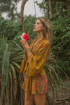 Kimono Wrap Dress - Citrus