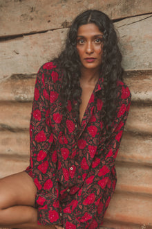  Boyfriend Shirt - Ruby
