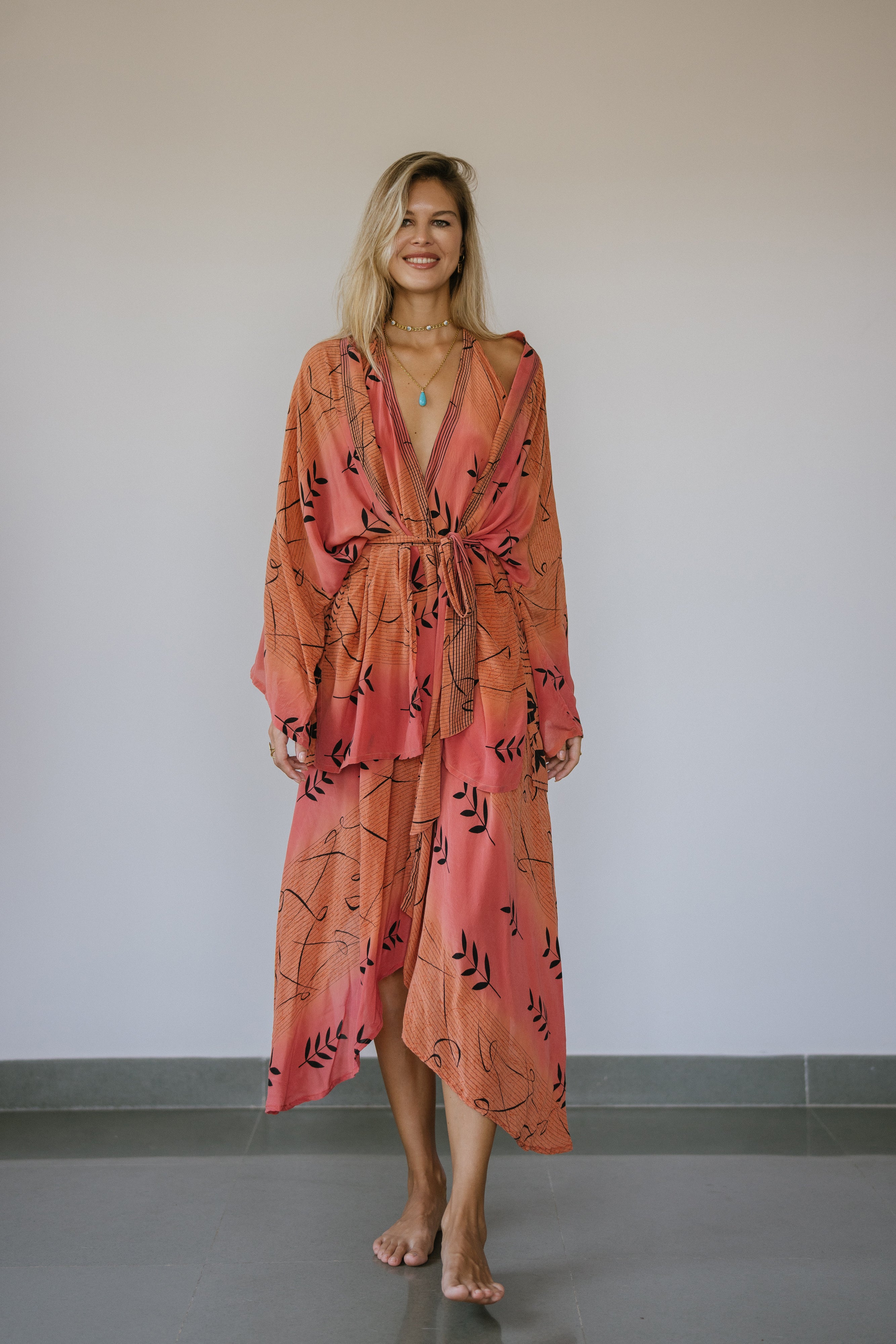 Kimono Wrap Dress - Empress