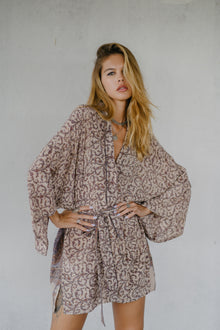  Kimono Wrap Dress - Goyote