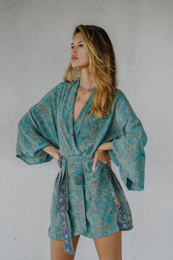 Kimono Wrap Dress -Sundae