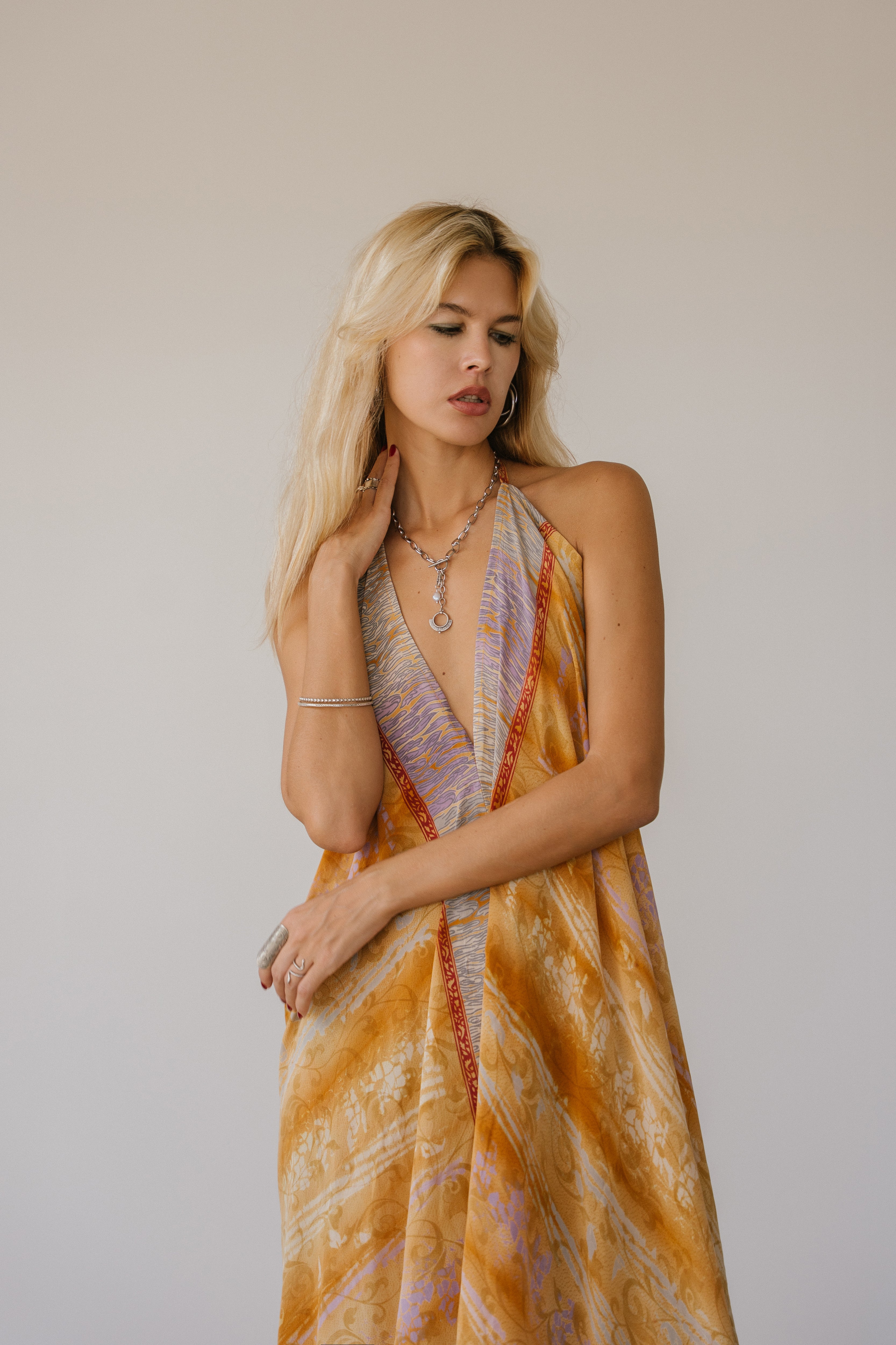 Sun Child Classic Silk Dress - Banks