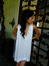 The Nightie Dress - White Botanical