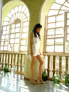 The Nightie Dress - White Botanical