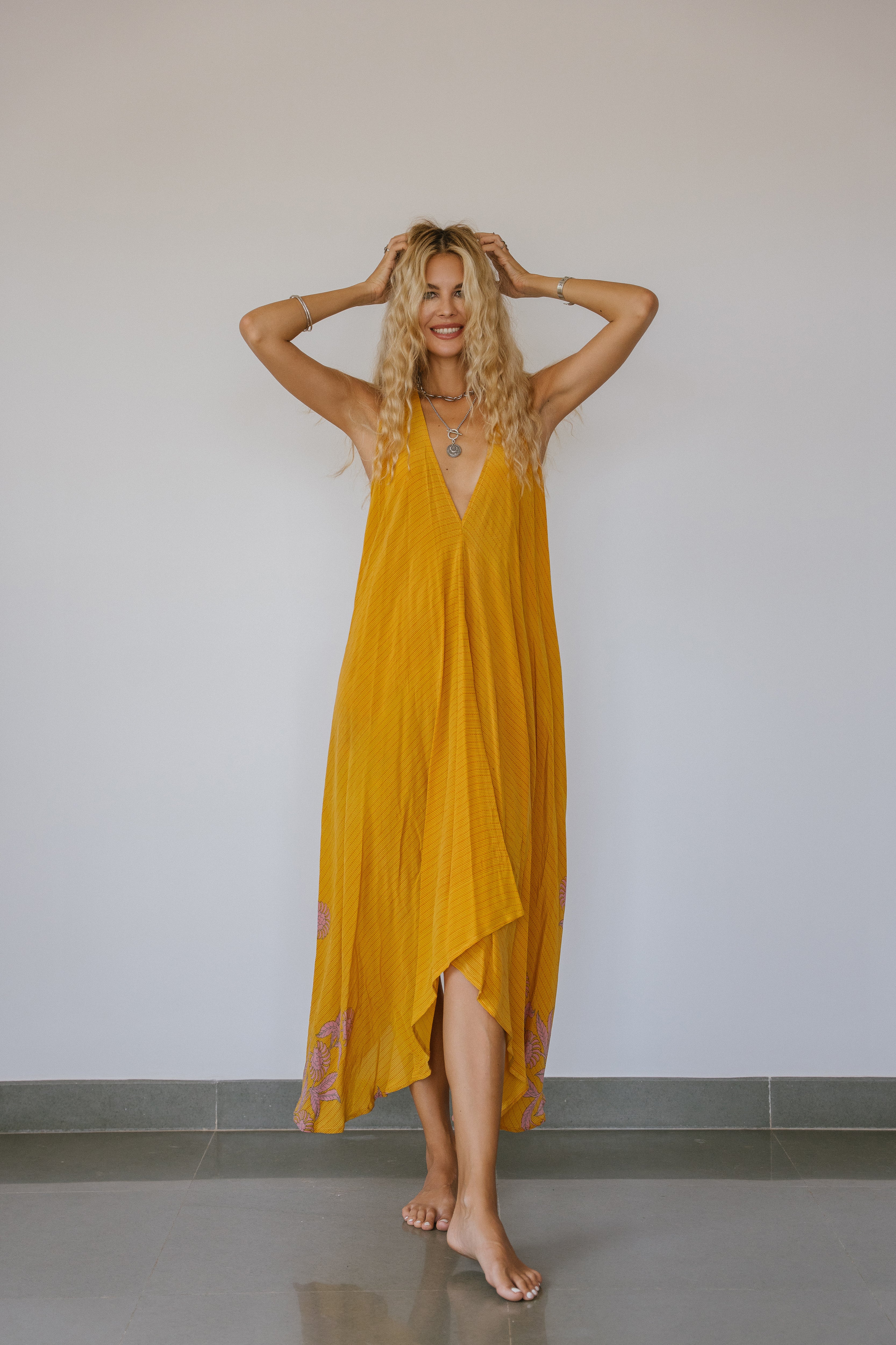 Sun Child Classic Silk Dress - Tokyo