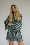 Kimono Wrap Dress - Blue City