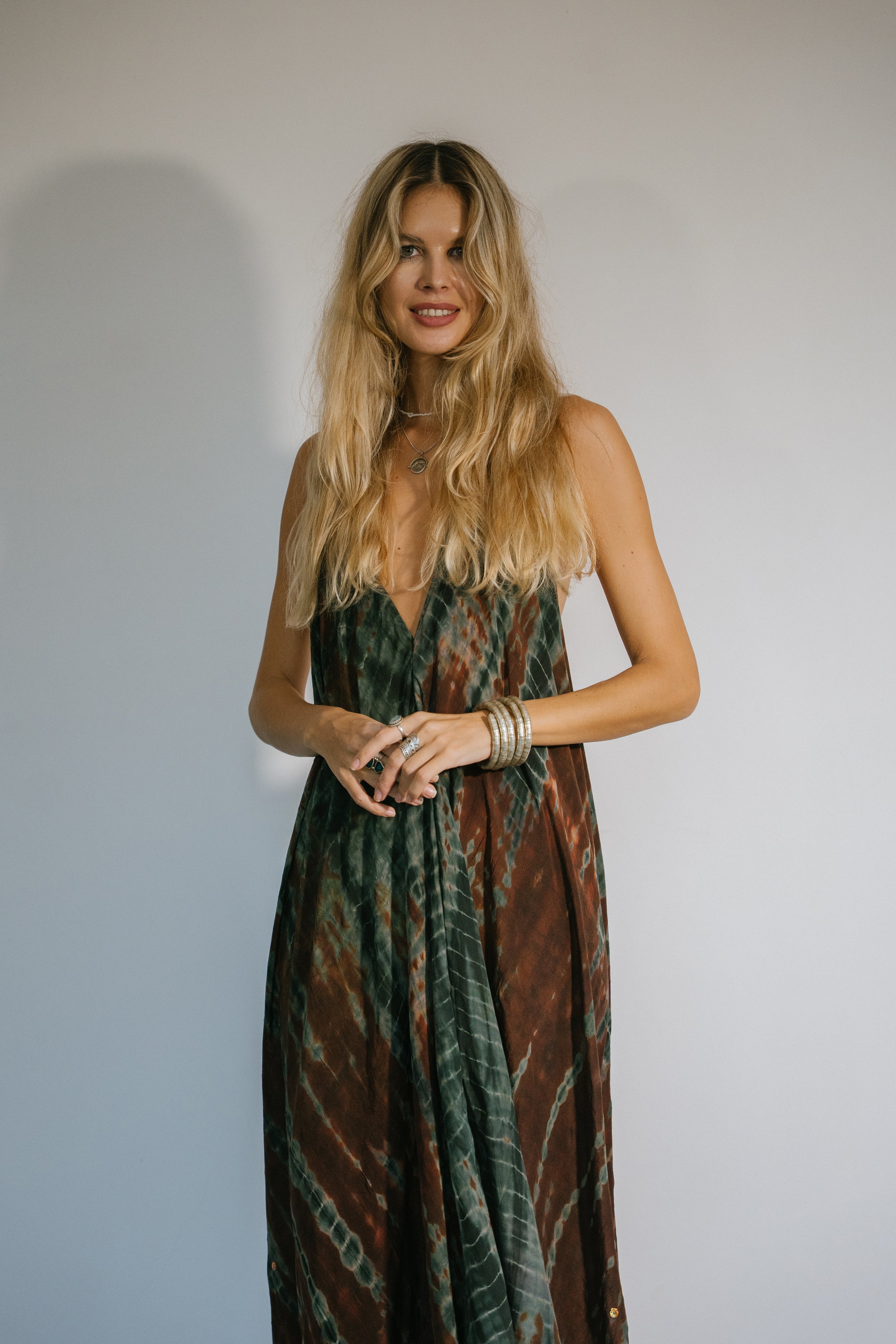 Sun Child Classic Silk Dress - Rosy