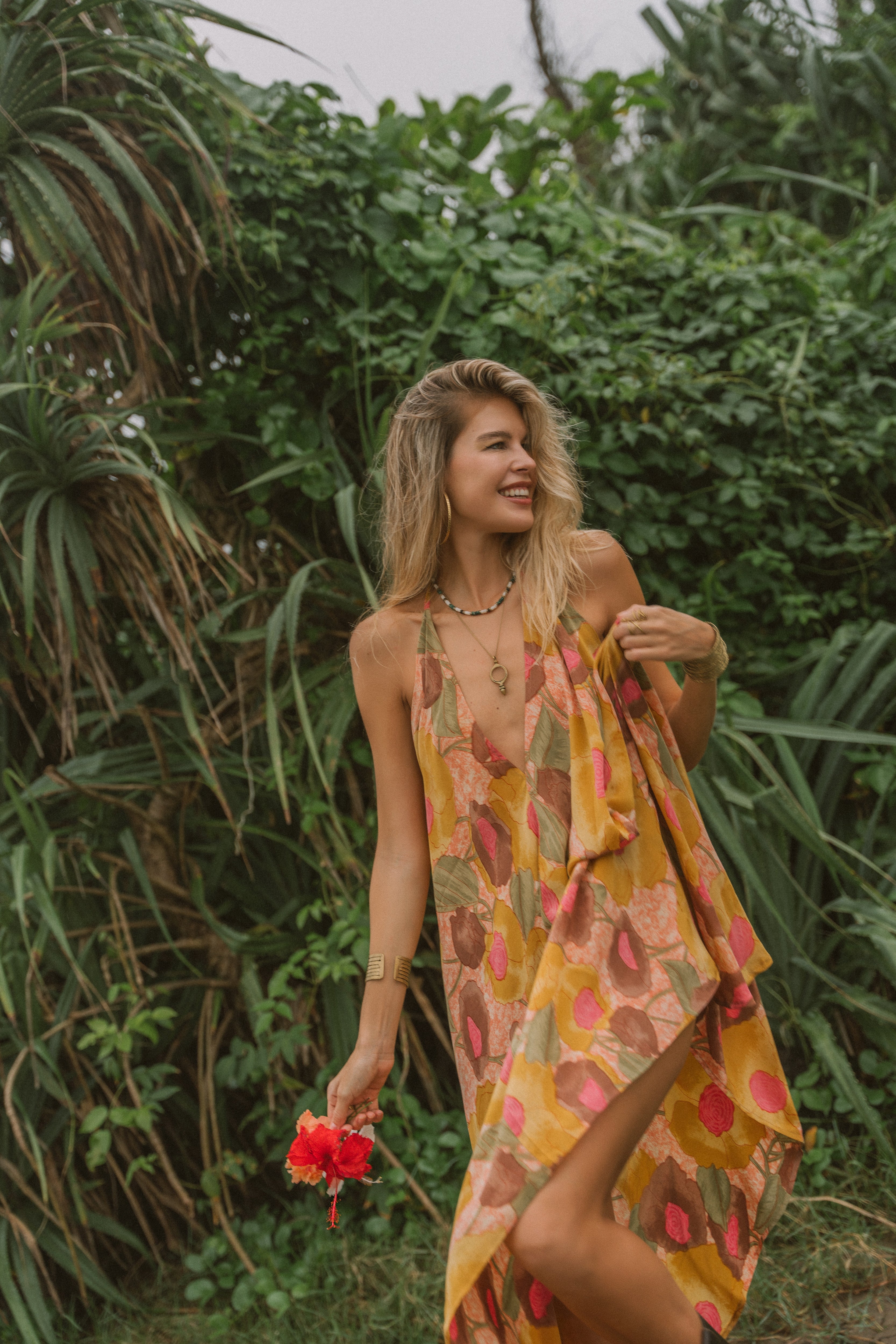 Sun Child Classic Silk Dress - Passionfruit