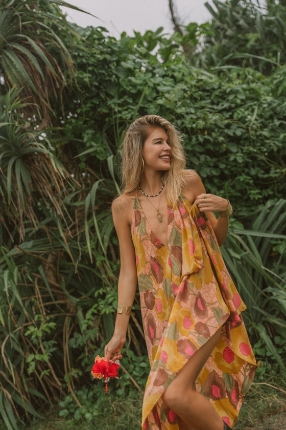 Sun Child Classic Silk Dress - Passionfruit