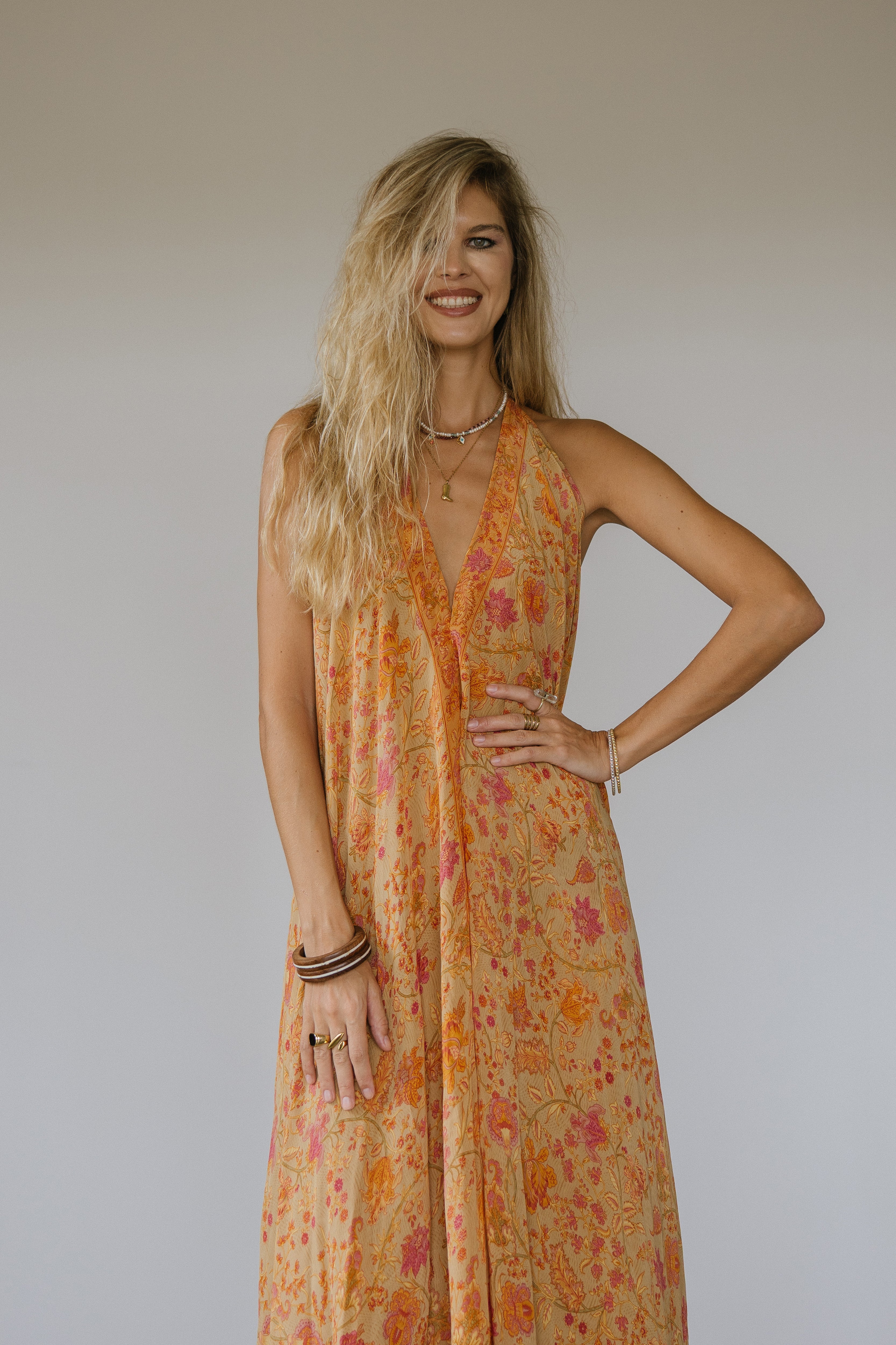 Sun Child Classic Silk Dress - One of a Kind - Botanique