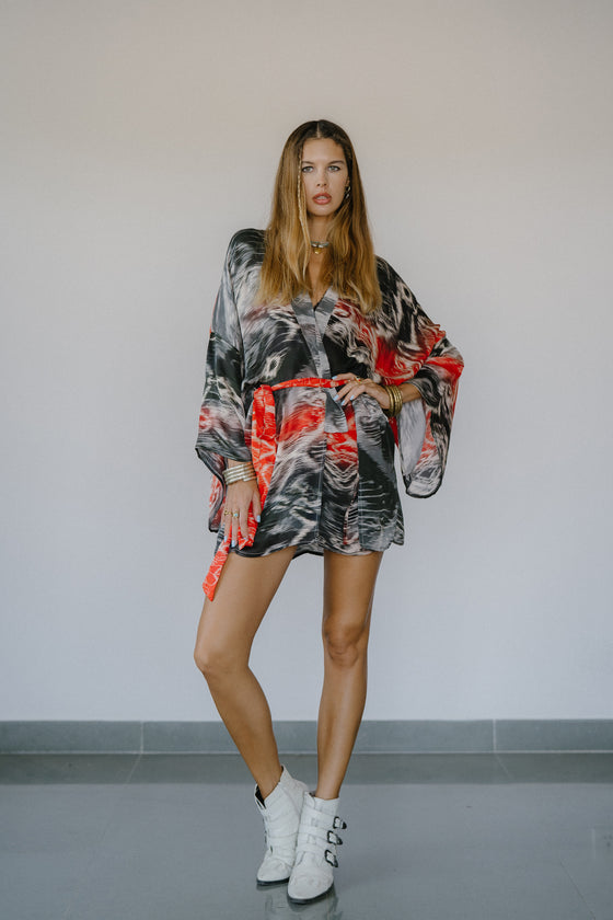 Kimono Wrap Dress - Lucie